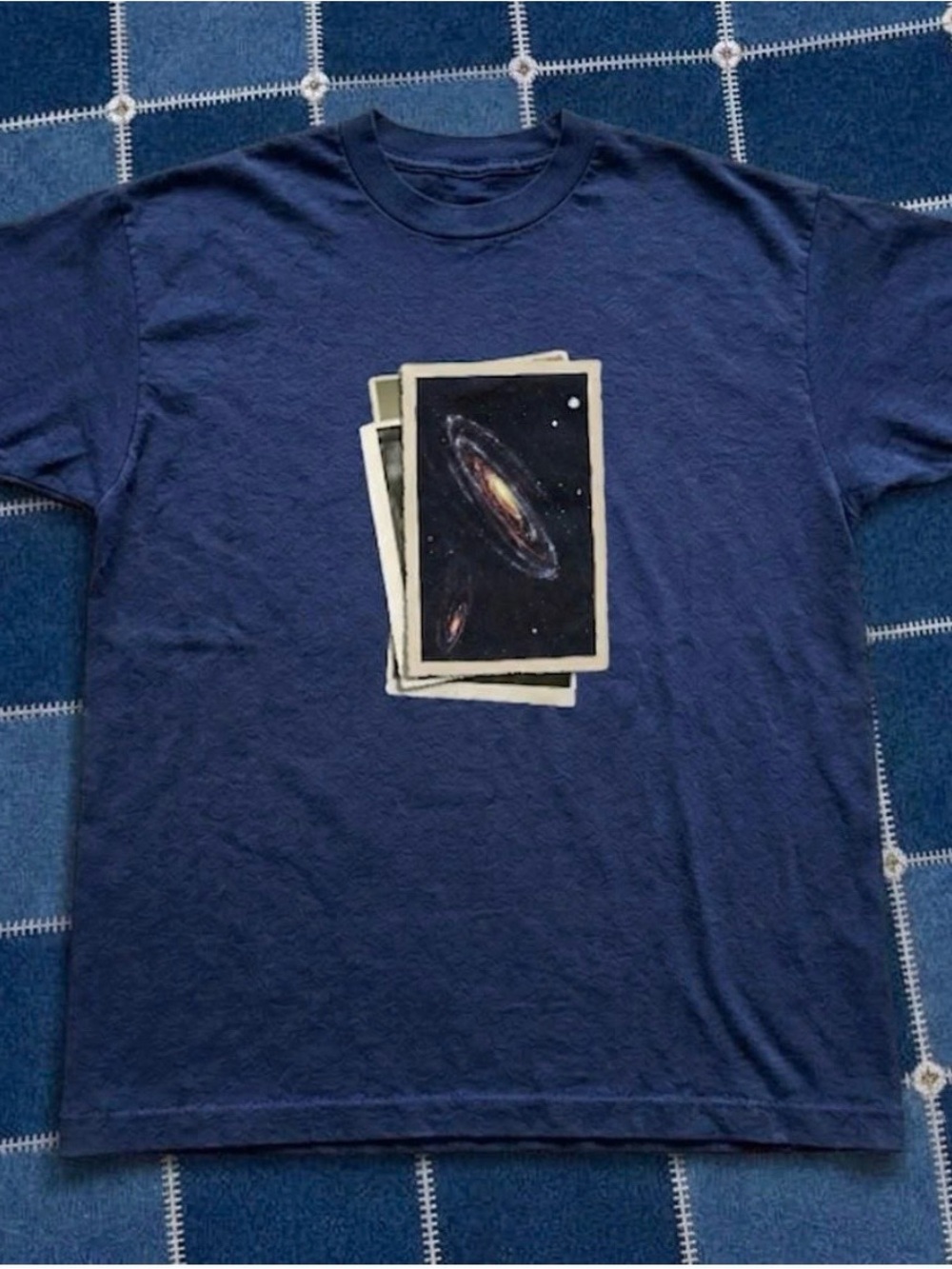 Men's Navy Graphic T-Shirt with Galaxy Print